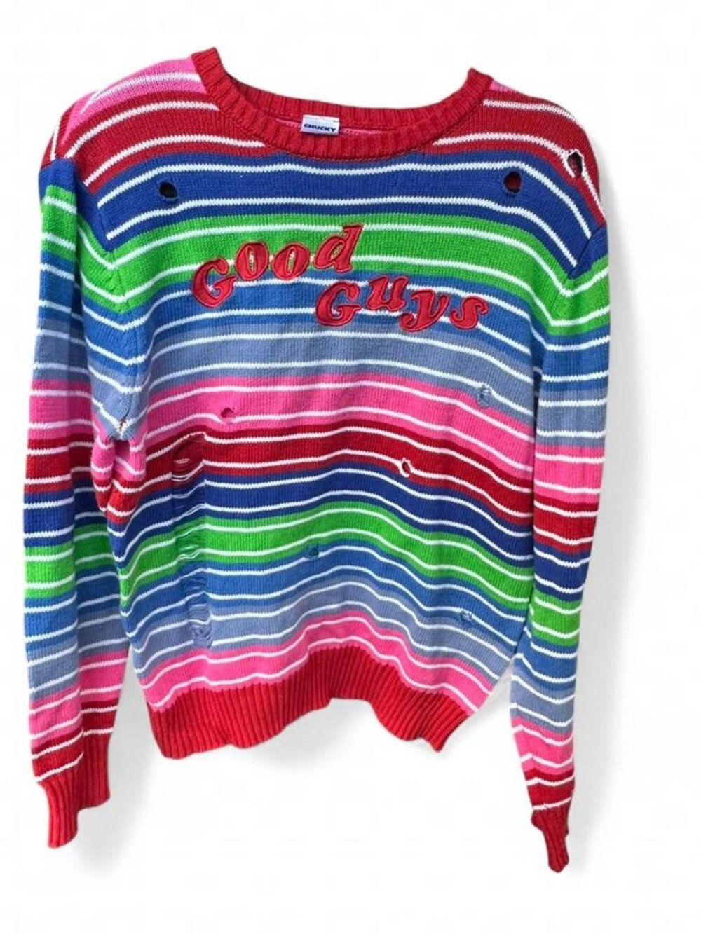 Spirit Halloween Adult Chucky Sweater Size Large